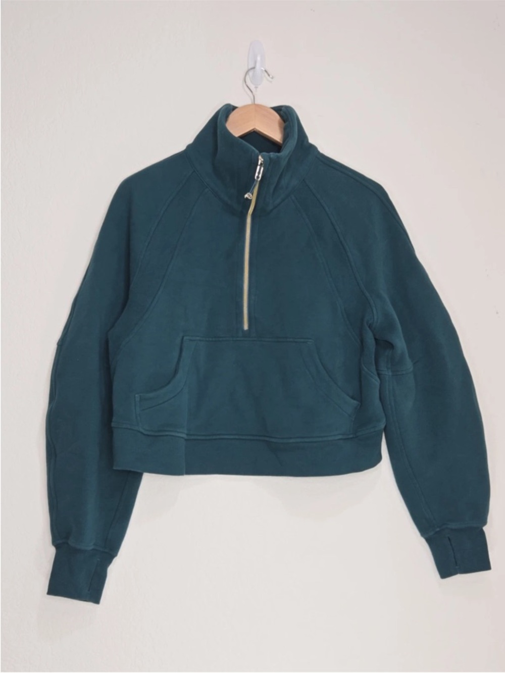 Lululemon Scuba Oversized Funnel Neck Half Zip Storm Teal Size XS/S Womens
